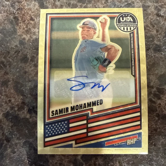 2026 Panini Stars & Stripes - 1/1 Samir Mohammed (AU) - Gold Vinyl Prizm - #130