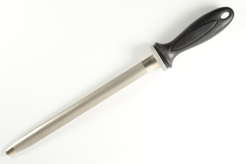 Shibazi Oval Diamond Steel Sharpening Rod Hone For Kitchen Cutlery Chef Knife