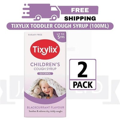 Tixylix Kleinkind Hustensirup 2er Pack 100ml beruhigend trocken Husten Linderung Kinder