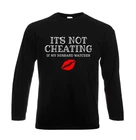 It's Not Cheating If My Husband Funny Joke Mens Longsleeve Party Gift Tee Top