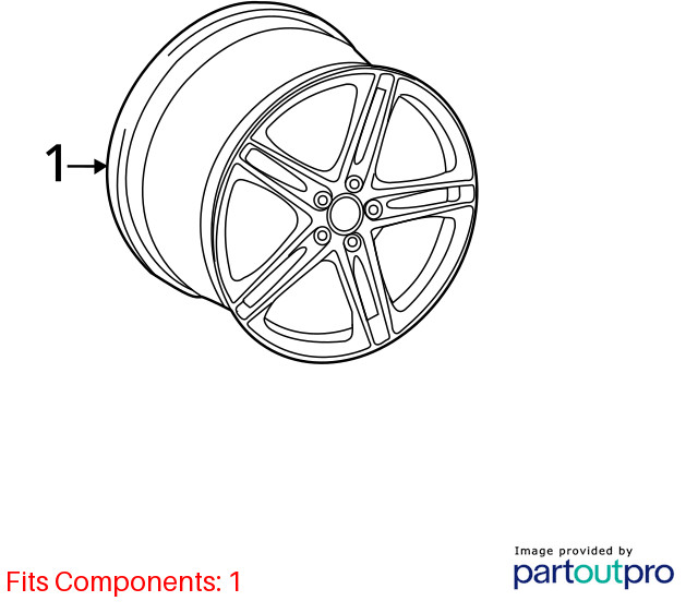 2011-2014 AUDI R8 19x11 REAR FIVE DOUBLE SPOKE WHEEL RIM TITANIUM FINISH OEM