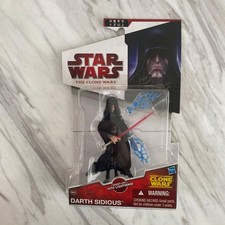 Darth Sidious Clone Wars Actionfigur CW45 ungeöffnet, Kautschukband defekt