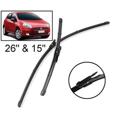 2X SCHEIBENWISCHER Vorne Für Fiat Grande Punto Punto Evo 26"/15" Wiper Blades