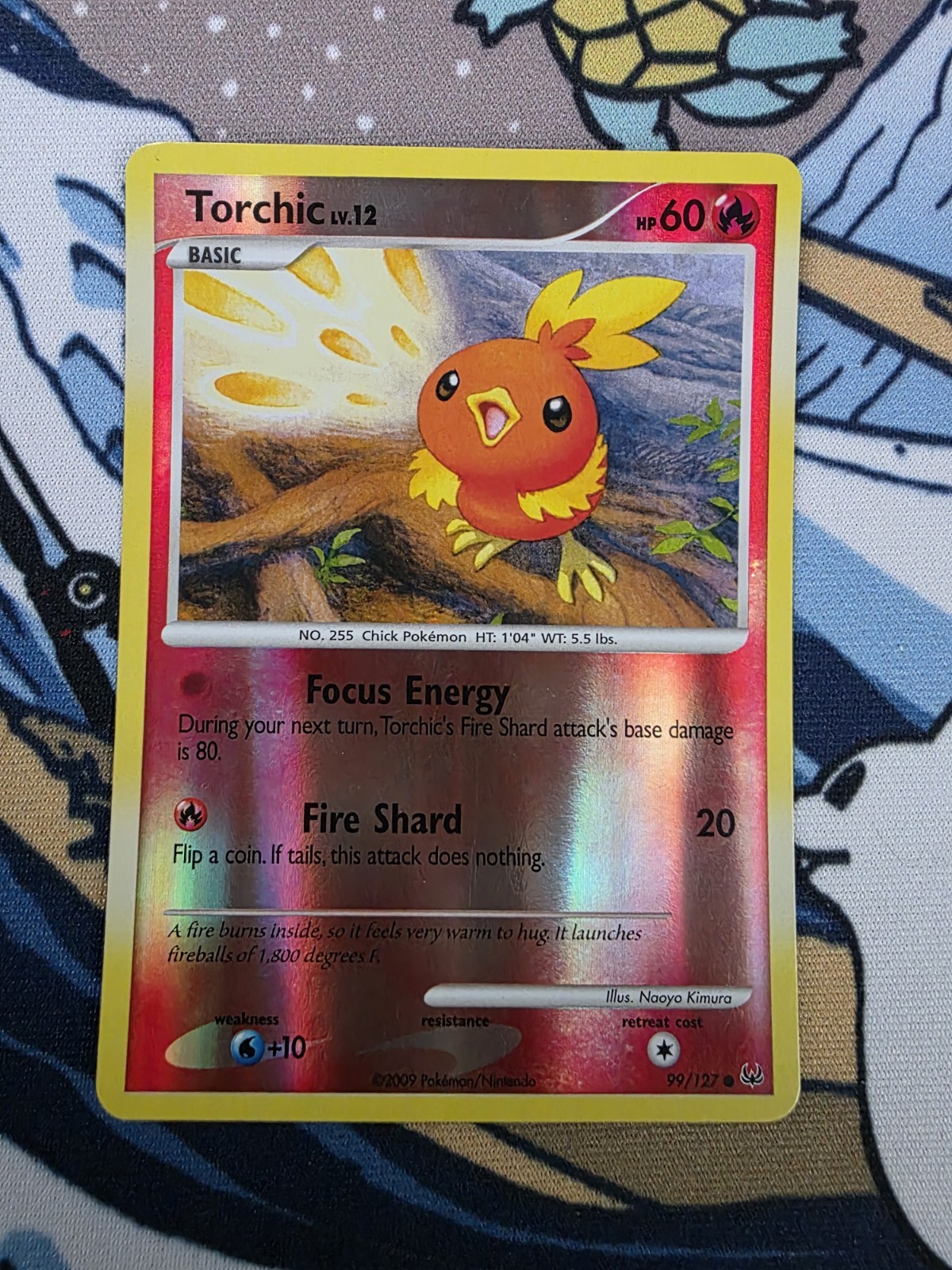 Torchic 99/127 Reverse Holo Pokémon Card - Platinum Base set - 2009 - LP