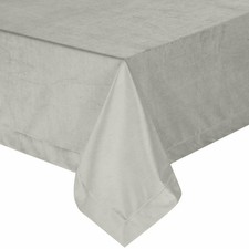 Tischdecke Tischtuch Tischunterlage Tischdeko 140 x 180 cm silber mit Bord&uuml;re