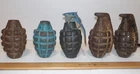 FIVE Inert/dummy Cast Iron Replica Grenades Collectible Military WW2 Pineapple