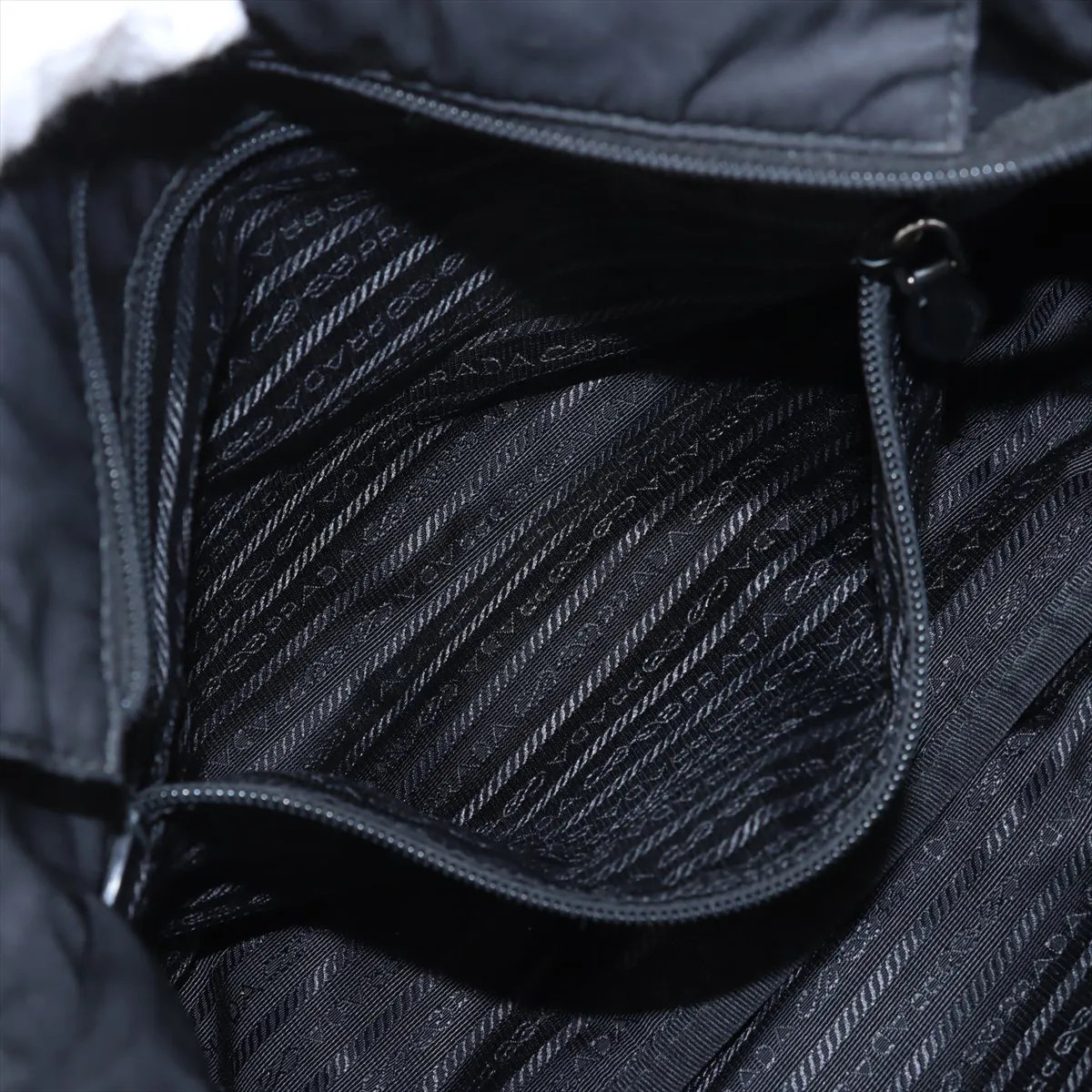Prada Tessuto nylon x leather 2 Way Handbag Black 1BG360 thumbnail 9