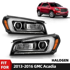 Pair For 2013-2016 GMC Acadia Halogen Projector Headlights Headlamps Left+Right