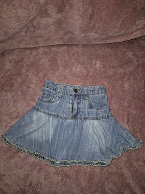 Vintage The Childrens PLACE denim adorned girls toddler skirt skort 24 M- 2 T 