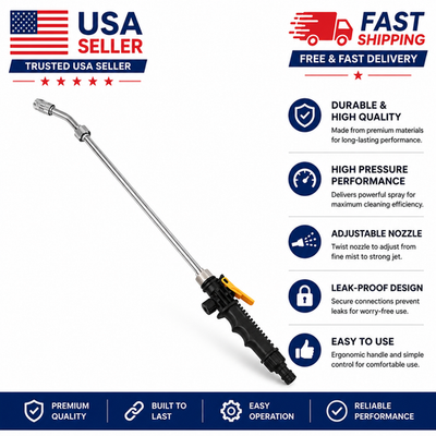 #ad Hydro Jet High Pressure Power Washer Water Spray Gun Nozzle For Garden Car Hose $16.99