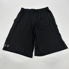 Under Armour Shorts Youth Boys L Black Pockets Logo . 38975