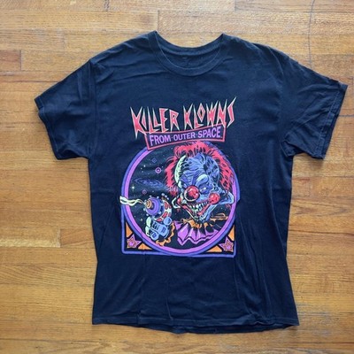 Killer Klowns from Outer Space Graphic T Shirt Black Horror Movie Sci Fi Large