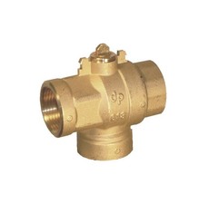 DEPALA - Valvola a sfera motorizzata 3 vie 2 fori F/F  da 1"1/4 per impianti idr