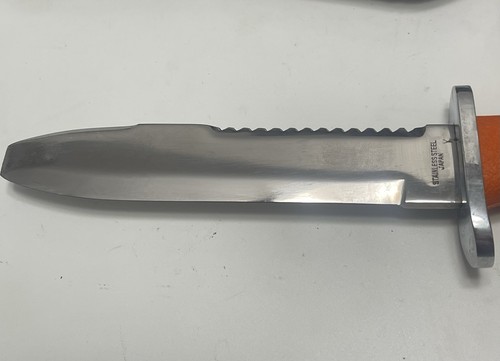 Vintage Aqua Lung US Divers Scuba Orange Knife Japan - Bild 5 von 8