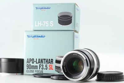 [MINT in Box] Voigtlander APO-LANTHAR 90mm F3.5 Black Y/C mount w/Hood JAPAN