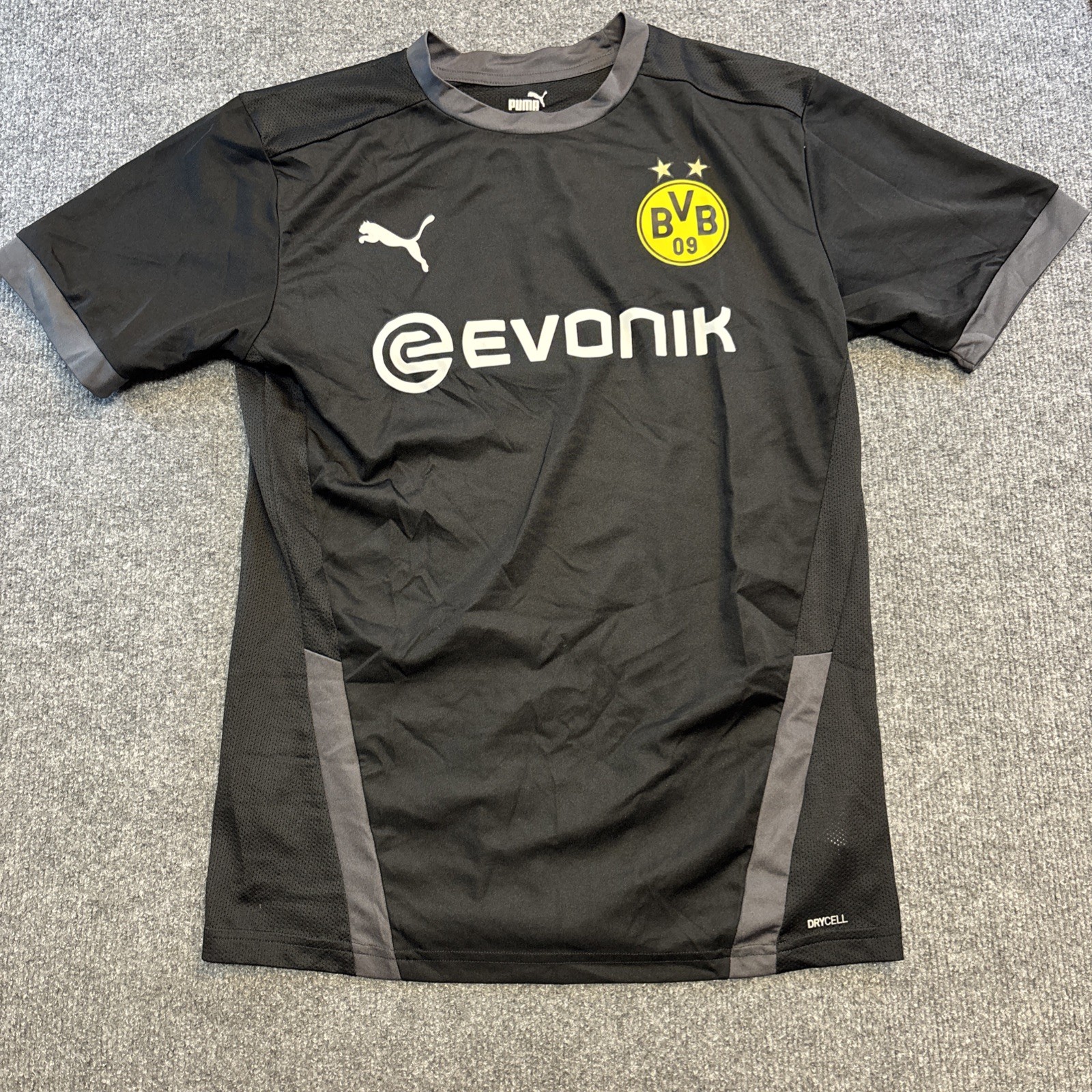 Puma Men's Borussia Dortmund Black Stadium Training Soccer Football Jersey M ‘21