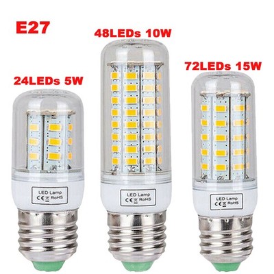 4/8x E27 LED Mais Birne Kaltweiß Glühbirne 5730 SMD Leuchtmittel Lampe 5/10/15W