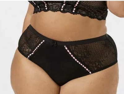 Torrid   Retro Bombshell Lace High Waist Open Gusset Cheeky Panty  2x plus
