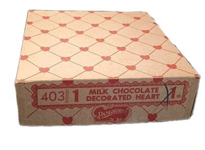 Vintage Pangburns 1 lb.Valentines Day Chocolate Box,Very Good Cond.  BOX ONLY!