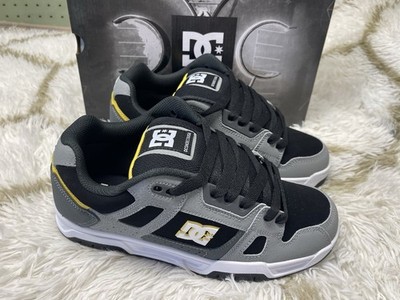  *NIB*DC Stag Casual Low Top Skate Shoes Men's Size 8 - Gray/Yellow Fast Ship!