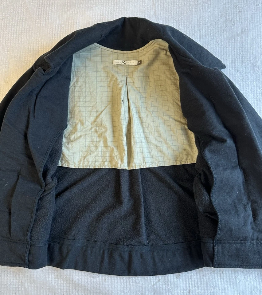 Chaqueta de mujer Mike and Chris frente abierto talla mediana negra bolsillos botones algodón Foto 4 de 4