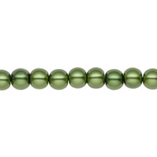 Hemalyke Magnetic Pearl Emerald Green 6mm Round Beads 0.5-1.5mm Hole 1 Strand