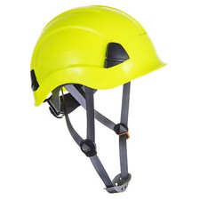 Yellow climbing hard hat safety helmet height rescue abseiling petzl style