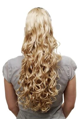 WIG ME UP Haarteil Clip-in Queue de Cheval Bouclé Blond Doré 60 cm N310-26 - Photo 1/4