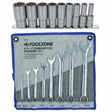 8PC 1/8 - 9/16" BRITISH IMPERIAL COMBINATION WRENCH SPANNER SET (NO SOCKET)