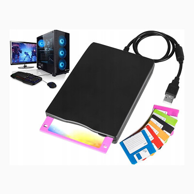 3,5Zoll Externes USB-Diskettenlaufwerk / FDD 1,44MB/Floppy Disketten-Laufwerk DE