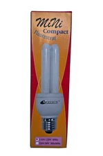 TWO (2)  Mini Compact Fluorescent 11W Aquarium Light Bulbs