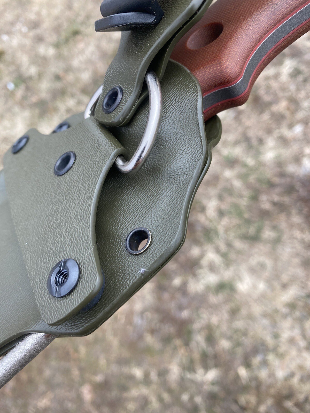 TOPS Tahoma Field Knife Dangler Kydex sheath 400Grit&FerroRod(Knife