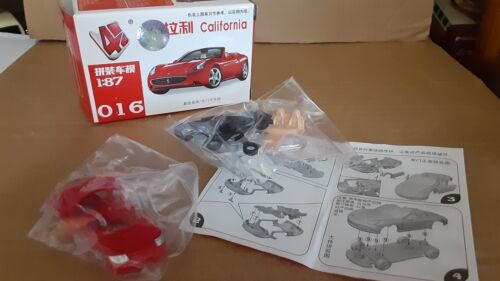 1/87 HO Scale Ferrari California -Plastic Model Kit-016 - NIB- SHIPS FROM USA! - Picture 3 of 7