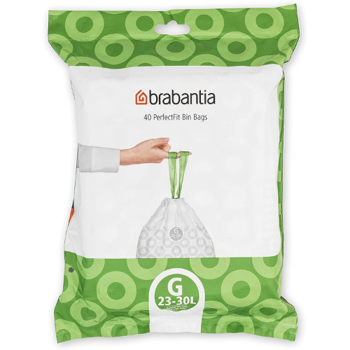 Brabantia Bin Liners Size G 2330 L 40Bags ExtraStrong Easy Transport