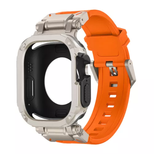 Correa y carcasa de metal + silicona para Apple Watch Ultra2 49 mm 9 8 44/45 mm - Imagen 13 de 32