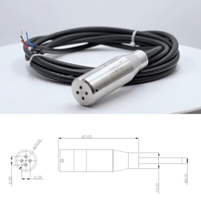 4-20mA 5M Throw-In Füllstandssensor Niveausensor Level Transmitter Sensor 24V .