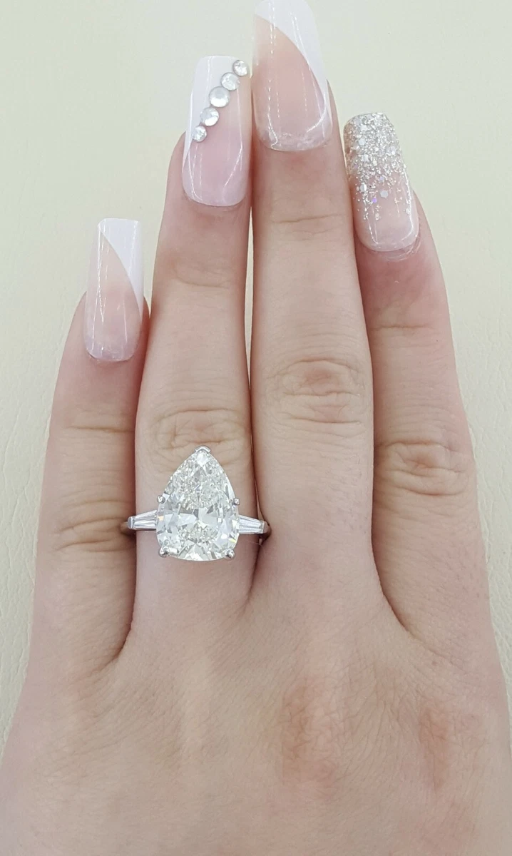 Antique pear diamond sale ring