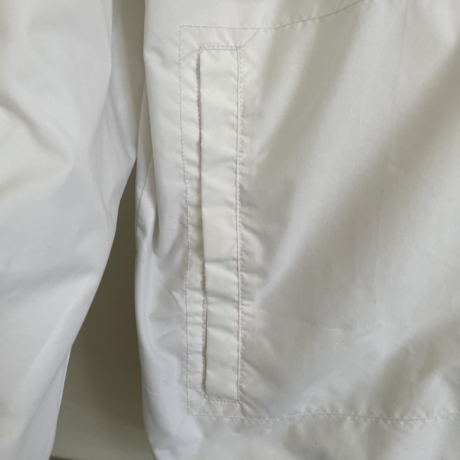 Nike Men’s Vintage White Windbreaker Zip Front Jacket… Gem