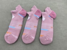 3 Pairs Bombas Women's All-Purpose Performance Pink Ankle Sock Size L 11-13 