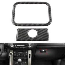 2Pcs Glove Box Switch Cover Trim For Toyota Land Cruiser Prado 2010-2018 Carbon