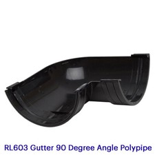 Polypipe Half Round Black Gutter 150mm 6" Commerical Industrial Large Capacity