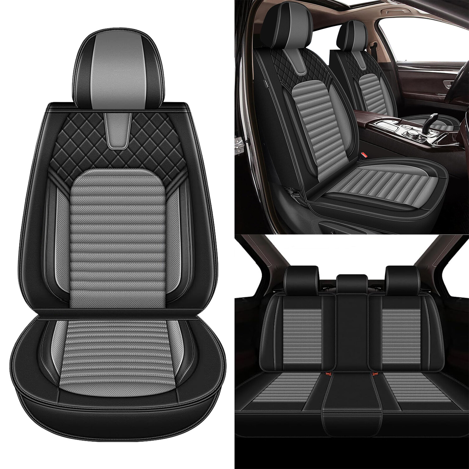 Luxury Car Seat Covers For Infiniti Q50 2014-2024 PU Leather Front Rear Cushion