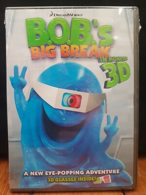B.O.B.s BOBS Big Break In Monster 3D (DVD, '09) 2D & 3D Version - 3D Glasses Inc
