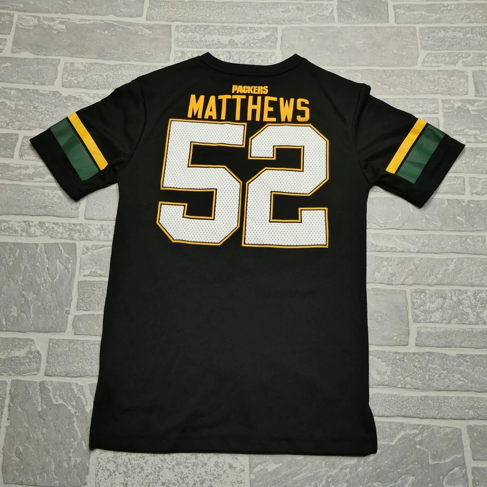 Camiseta de fútbol americano Clay Mathews #52 Green Bay Packers jugadores de la NFL adulto pequeña Foto 3 de 4