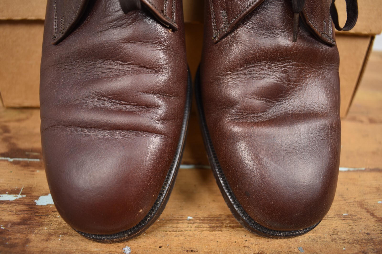 Florsheim Solid Brown Leather Plain Toe Lace Up B… - image 7