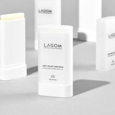 LAGOM Airy Velvet Sun Stick 18g LSF50+ PA++++ Safe Sun Block Sunscreen K-Beauty