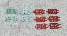 5 Pair (10) 1947 & 1956 Vintage License Plate METAL Registration TAB Date Tag CT