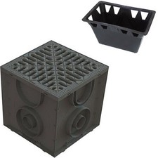 HOFABLAUF 25x25 EINLAUFKASTEN BODENABLAUF HOFSINKKASTEN HOFENTWÄSSERUNG  KG ROHR