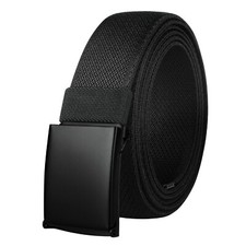 Men Plus Size 39 To 75inch Newest Comfortable Stretch Fabric Cloth Black Belt