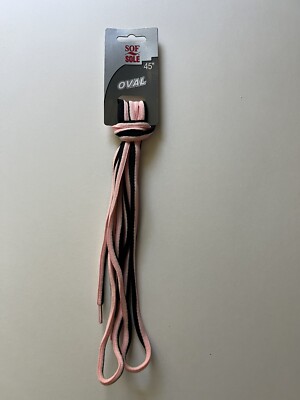 Sof Sole 45'' Athletic Oval Light Pink and Black Shoe Laces